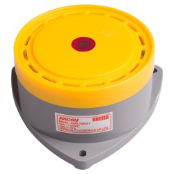 Buzzer, D69xH39mm, Direct mount & exposed type, LED flashing indicator, Continuous sound, 85dB, IP40, 12/24V DC