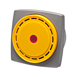 Buzzer, 66mm panel hole, 80mm Square head, 85dB, Continuous sound, LED Indicator, IP40, 110/125VDC