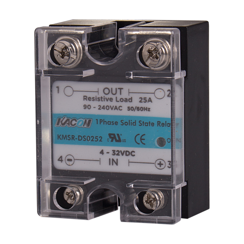 Solid state relay, Single phase, Input 4-32VDC, Load 90-240VAC, 25A, Zero cross