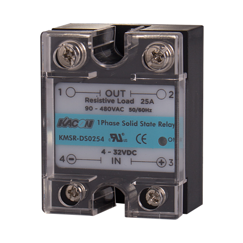 Solid state relay, Single phase, Input 90-264VAC, Load 90-480VAC, 25A, Zero cross