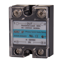 Solid state relay, Single phase, Input 4-32VDC, Load 90-240VAC, 60A, Zero cross