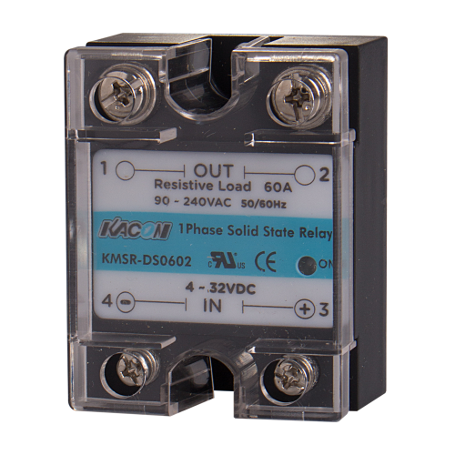Solid state relay, Single phase, Input 4-32VDC, Load 90-240VAC, 60A, Zero cross