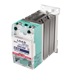 Solid state relay, Slim heatsink, Over temperature alarm, Single phase, Zerocross, Input 90-240VAC, Load Voltage 90-240VAC, 40A