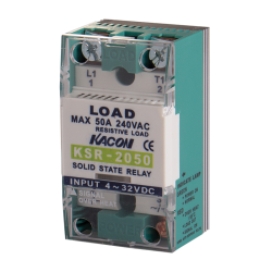Solid state relay, Over temperature alarm, Single phase, Zerocross, Input 4-32VDC, Load Voltage 90-240VAC, 50A, 5000 dielectric strength