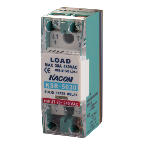 Solid state relay, Over temperature alarm, Single phase, Zerocross, Input 90-240VAC, Load Voltage 90-480VAC, 30A, 5000 dielectric strength