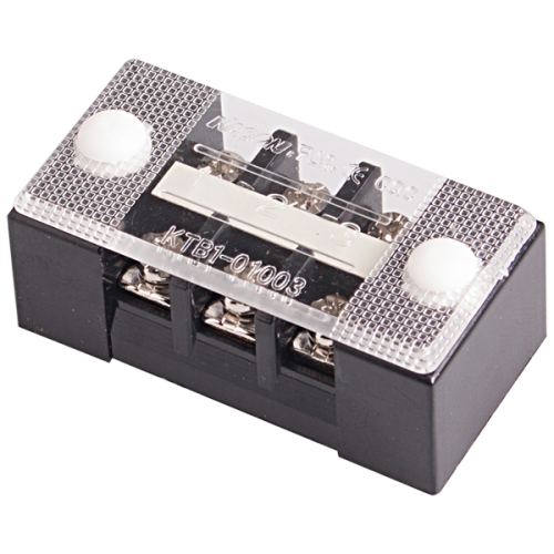 Barrier terminal block, 3 poles, 600VA 10A, M3 screw, L48xW24xH17mm, 10 pcs Bundle