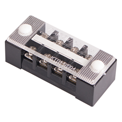 Barrier terminal block, 4 poles, 600VA 10A, M3 screw, L57.6xW24xH17mm, 10 pcs Bundle