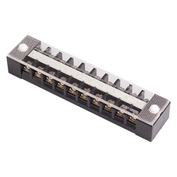 Barrier terminal block, 10 poles, 600VA 20A, M4 screw, L139xW30xH19.5mm, 5 pcs Bundle