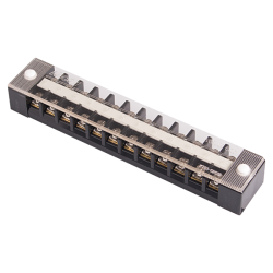 Barrier terminal block, 12 poles, 600VA 20A, M4 screw, L163xW30xH19.5mm, 5 pcs Bundle