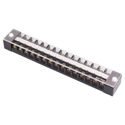 Barrier terminal block, 15 poles, 600VA 20A, M4 screw, L198xW30xH19.5mm, 5 pcs Bundle