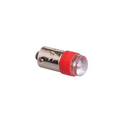 22mm Push button, LED Lamp, 110VAC/DC, 9mm bayonet socket, Red
