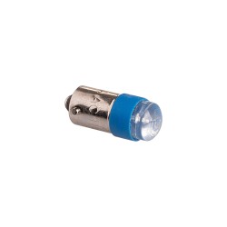 22mm Push button, LED Lamp, 110VAC/DC, 9mm bayonet socket, Blue