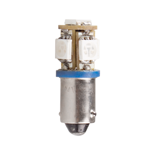MENICS signal light accessory, LED Bulb, 9mm bayonet socket, Single contact base, 12VDC, Clear Color