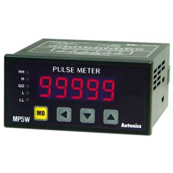 Meter, Pulse, LED, 1/8 DIN, 5-Digit, 13 operation modes, 3 Relay Outputs(H, GO, L), 100-240 VAC