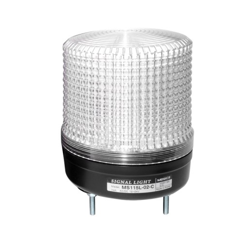 Beacon steady & flash light, 115mm clear lens, Stud mount, LED, 24V AC/DC