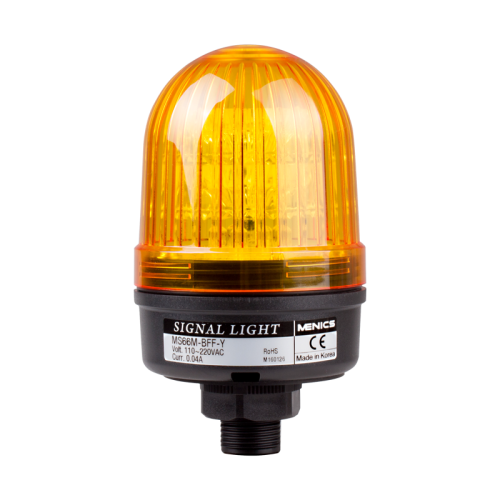 66mm beacon signal LED light, Direct mount, Steady/Flash, Yellow color, 12-24V AC/DC 66mm beacon signal LED light, Direct mount, Steady/Flash, Yellow color, 12-24V AC/DC