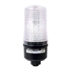 70mm LED Signal light, Direct Mount, Flashing & Buzzer, 110-220VAC, Clear Lens