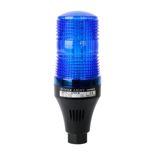 70mm Xenon Strobe light, Pole Mount, 110VAC, Blue Lens