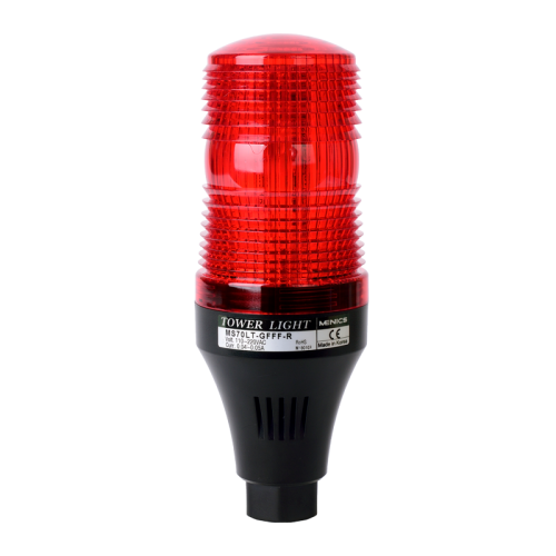 70mm Xenon Strobe light, Pole Mount, 12-48VDC, Red Lens