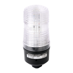 70mm Multicolored LED Signal light, Direct Mount, Steady & Buzzer, 110-220VAC, Red/Blue/Green LED, Clear Lens