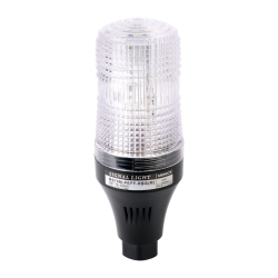 70mm Multicolored LED Signal light, Pole Mount, Steady & Buzzer, 110-220VAC, Red/Blue/Green LED, Clear Lens