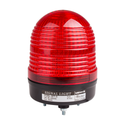 Beacon steady & flash & rotating light, 86mm red lens, 100dB sound, Stud mount, High intensity LED, 12-24V AC/DC