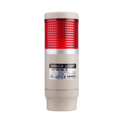 Stack tower light, 45mm red color 1 stack, Steady, Pole mounting beige body, 25" prewired, Incandescent, 110V AC 5W Stack tower light, 45mm red color 1 stack, Steady, Pole mounting beige body, 25" prewired, Incandescent, 110V AC 5W