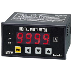 Meter, AC Amps, LED, 1/8 DIN, 4 digit, 0-5A Input, 3 Relay Outputs + 4-20mA Retransmission, 100-240 VA