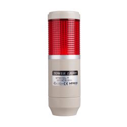 Tower Light, 56mm, 1 Stack, Steady/Flash, Lead Out, Incandescent, 220VAC, Red Lens Tower Light, 56mm, 1 Stack, Steady/Flash, Lead Out, Incandescent, 220VAC, Red Lens
