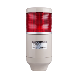 Stack tower light, 85mm Red color 1 stack, Steady, Pole mounting beige body, 25" prewired, Incandescent, 110V AC10W Stack tower light, 85mm Red color 1 stack, Steady, Pole mounting beige body, 25" prewired, Incandescent, 110V AC10W