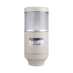 Stack tower light, 85mm Clear color 1 stack, Steady/flash, Pole mounting beige body, 25" prewired, Incandescent, 110V AC10W Stack tower light, 85mm Clear color 1 stack, Steady/flash, Pole mounting beige body, 25" prewired, Incandescent, 110V AC10W