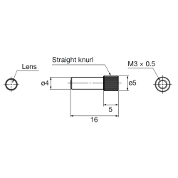 Lens, ø0.2mm spot on NF-DK21, ø0.4mm spot on NF-DT01