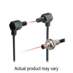 Fiber head, Heat resistant to 100°C, M4, Through-beam, Lens attachable, R25, 2m