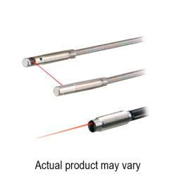 Fiber head, Heat resistant to 200°C, M4, Through-beam, Lens attachable, R10, 1m