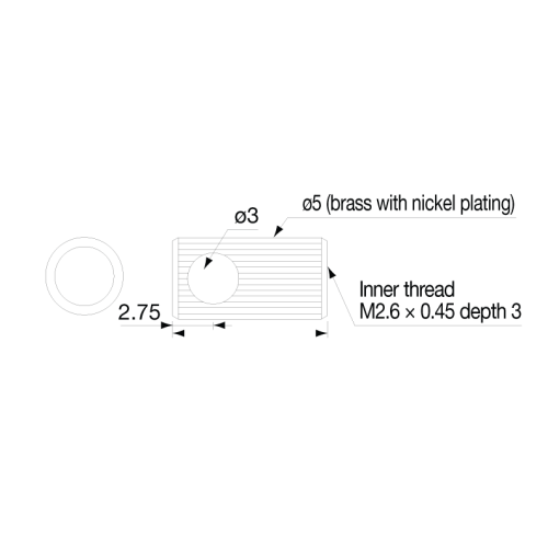 Lens, Side view, ø3.0mm, 2pcs