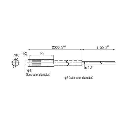Chemical & Heat resistant, ø6.0mm, Through-beam, R60, 2+1.1m