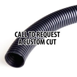 Corrugated tube, Polyamide 6, flame-resistant up to UL94-HB and Halogen free,  Ø27.8xØ34.5(in x out), 55BR, IP68, Medium wall, Black color, 50m roll