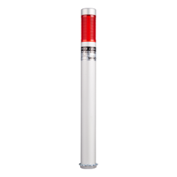 LED stack tower light, 25mm red color 1 stack, Steady, Direct mounting 200mm long aulminum body, 25" prewired, 12V AC/DC