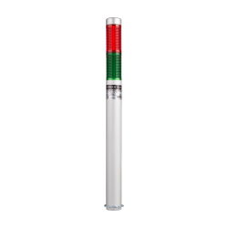 LED stack tower light, 25mm red/green color 2 stack, Steady, Direct mounting 200mm long aulminum body, 25" prewired, 12V AC/DC