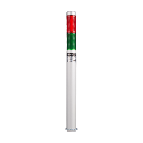 LED stack tower light, 25mm red/green color 2 stack, Steady, Direct mounting 200mm long aulminum body, 25" prewired, 24V AC/DC LED stack tower light, 25mm red/green color 2 stack, Steady, Direct mounting 200mm long aulminum body, 25" prewired, 24V AC/DC