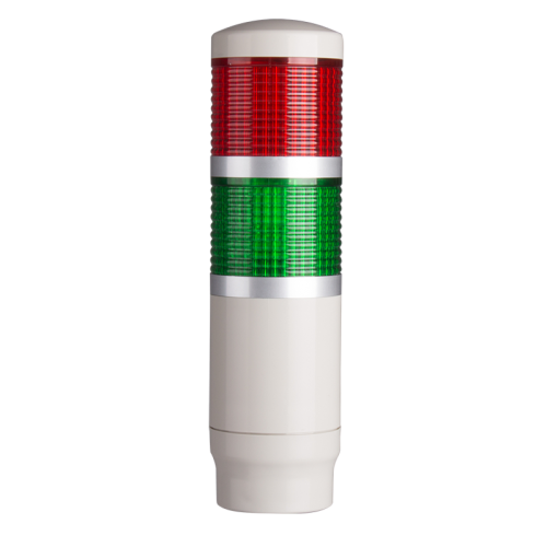 Tower Light, 45mm LED 2 Stack, Flash, 100-220VAC, Red, Green Lens Tower Light, 45mm LED 2 Stack, Flash, 100-220VAC, Red, Green Lens