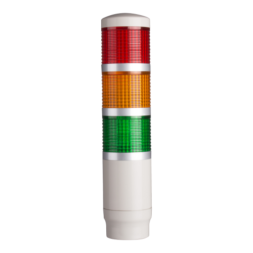 Tower Light, 45mm LED 3 Stack, Flash, 100-220VAC, Red, Yellow, Green Lens Tower Light, 45mm LED 3 Stack, Flash, 100-220VAC, Red, Yellow, Green Lens