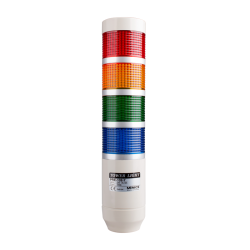 LED stack tower light, 56mm red/yellow/green/blue color 4 stack modular, Steady/flash, Pole mounting beige body, 25" prewired, 110V AC LED stack tower light, 56mm red/yellow/green/blue color 4 stack modular, Steady/flash, Pole mounting beige body, 25" prewired, 110V AC