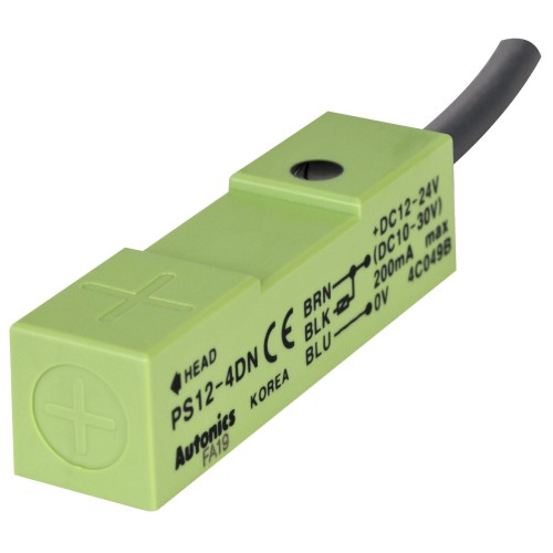 Sensor, Inductive Prox, 12mm Square, 4mm Side Detection, DC, NPN, NC, 3 Wire, 12 - 24 VDC Sensor, Inductive Prox, 12mm Square, 4mm Side Detection, DC, NPN, NC, 3 Wire, 12 - 24 VDC