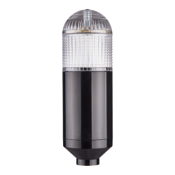 LED stack tower light, 56mm dome type, 3 colors(R/B/G) in one module, Steady, Pole mounting black body, 25" prewired, 24V AC/DC