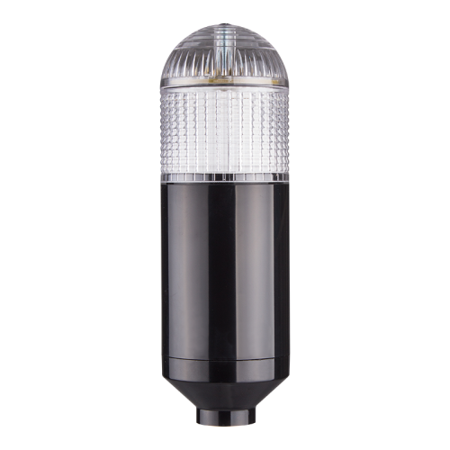 LED stack tower light, 56mm dome type, 3 colors(R/B/G) in one module, Steady, Pole mounting black body, 25" prewired, 24V AC/DC