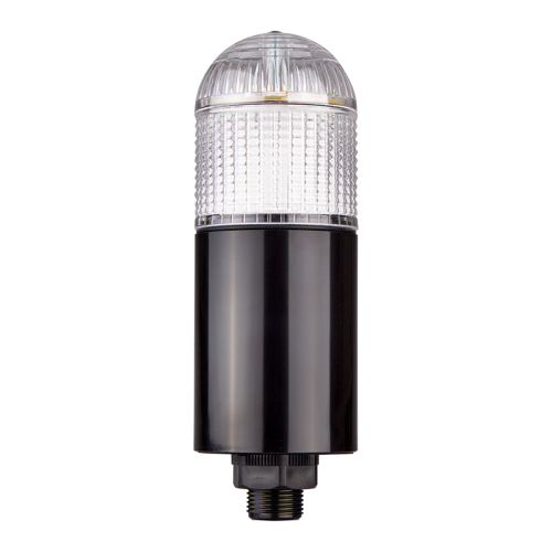 LED stack tower light, 56mm dome type, 3 colors(R/B/G) in one module, Steady, Direct mounting black body, 25" prewired, 24V AC/DC