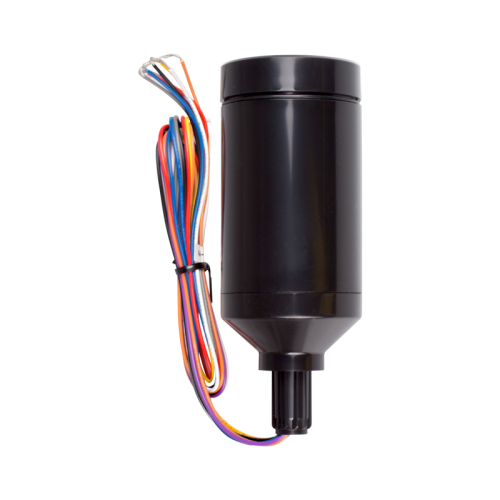 MENICS signal light accessory, PTE pole mounting base unit, Steady/flash, 90-240V AC, Black, 25" prewired