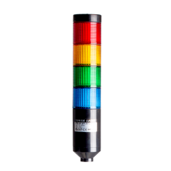 LED stack tower light, 56mm red/yellow/green/blue color 4 stack modular, Steady/flash, Pole mounting black body, 25" prewired, 24 VAC/DC LED stack tower light, 56mm red/yellow/green/blue color 4 stack modular, Steady/flash, Pole mounting black body, 25" prewired, 24 VAC/DC