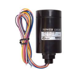 MENICS signal light accessory, PTE direct mounting base unit, Steady, 24V AC/DC, Black, 25" prewired